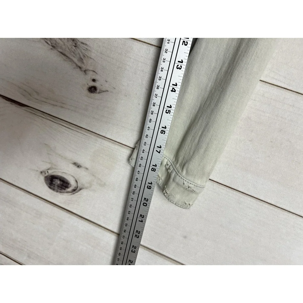 Free People Jacket Womens Medium Layered Lightwash Denim Boho Urban Distressed - Picture 7 of 8